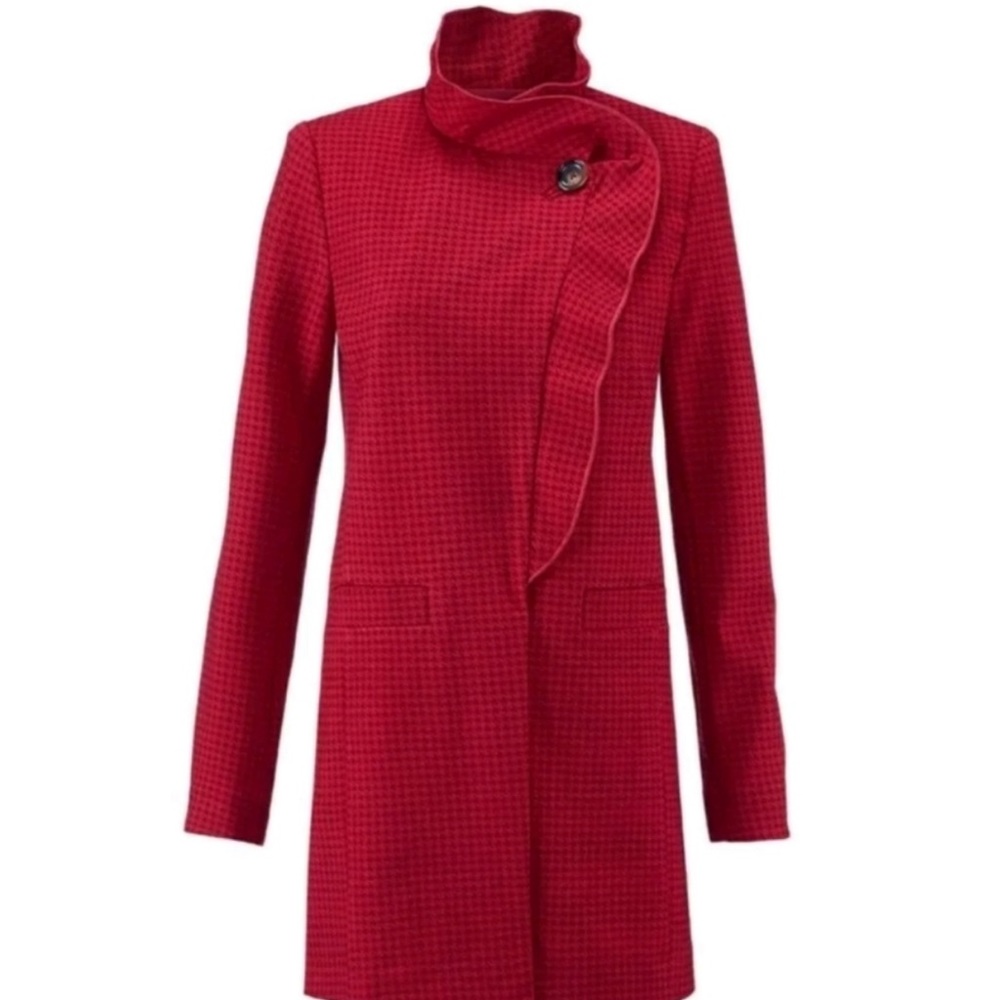 CAbi #3546 HOLIDAY Houndstooth Celebration Jacket EUC. Perfect for ValentinesDay